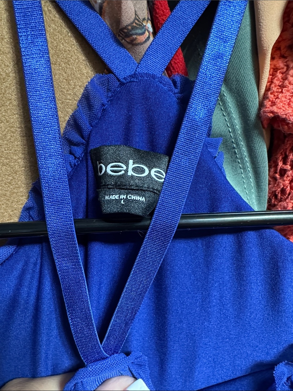 bebe Royal Blue Ruffle High-Low Dress - Picture 2 of 2